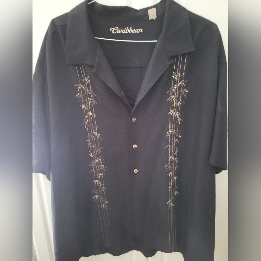 Caribbean Button Down Shirt Size 4X Classy Casual Coastal Cruisewear